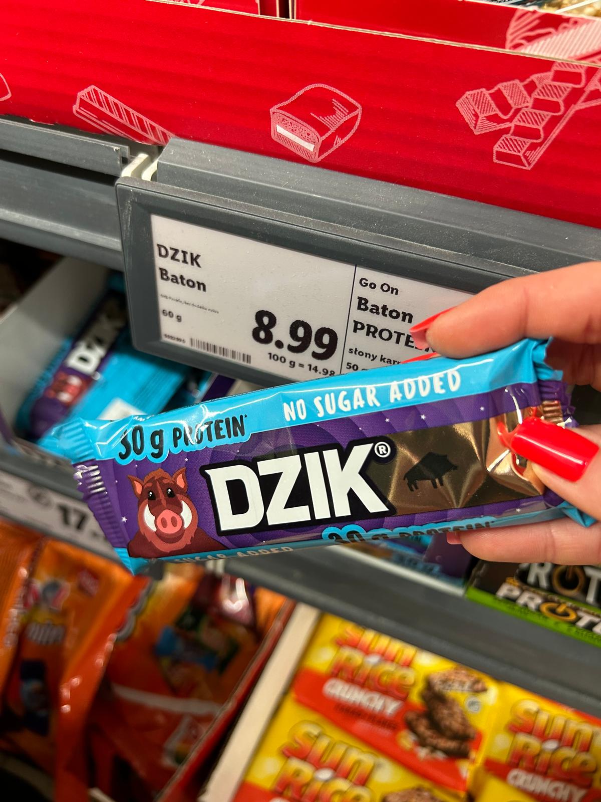 Baton proteinowy DZIK – 30g białka, 223 kcal, tylko 8,99 złotych [LIDL]