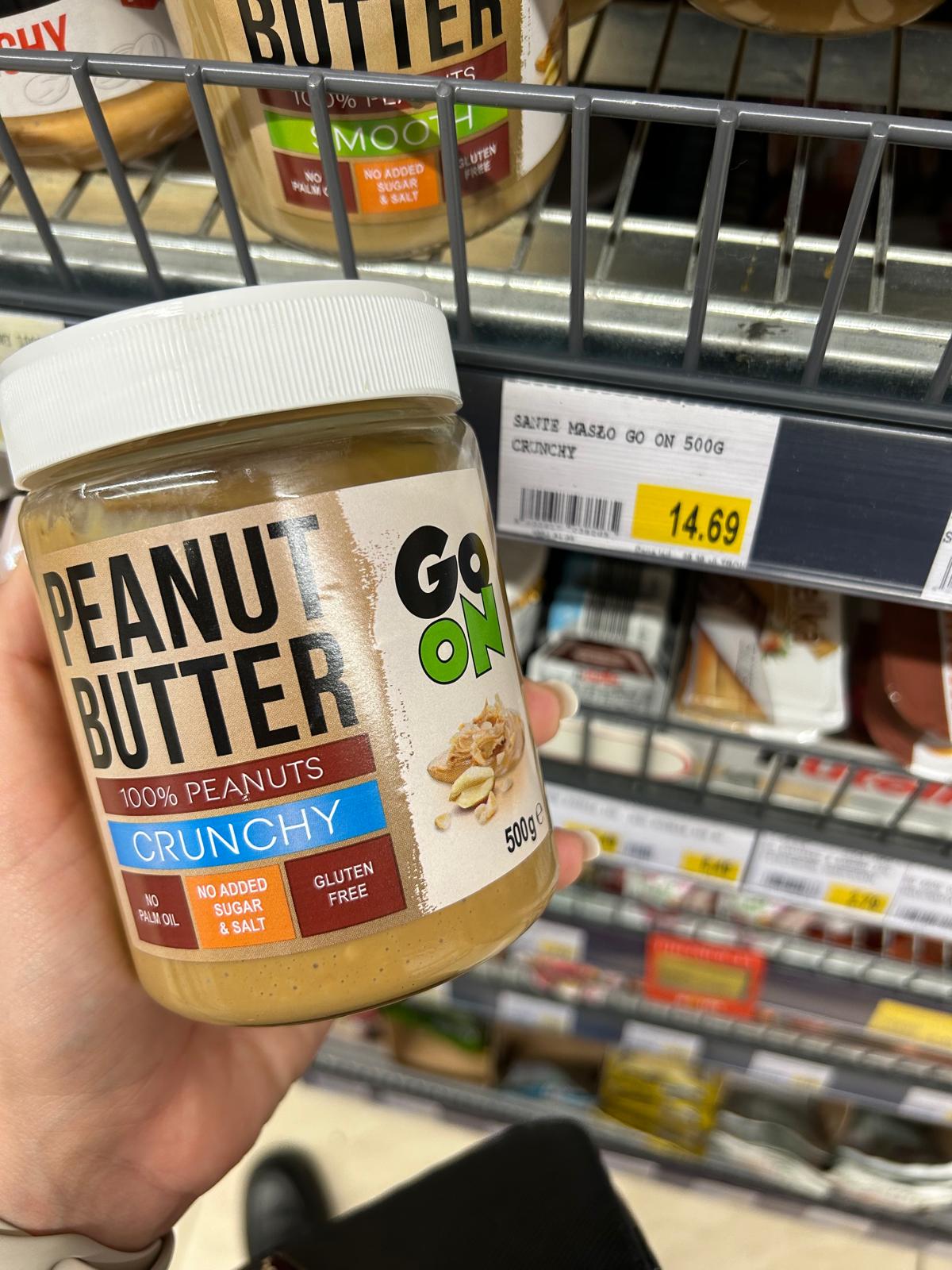 GO ON Peanut Butter Crunchy – masło orzechowe [603 kcal/27g białka/14,69zł]