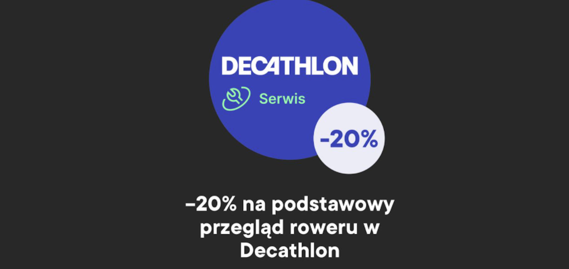 Promocja sieci Żabka na przegląd roweru w Decathlonie