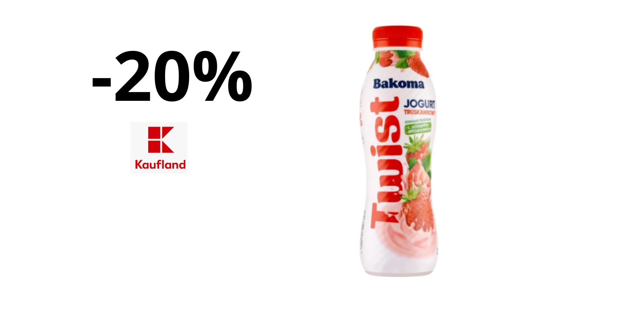 Bakoma Twist Jogurt Pitny – Promocja -20% Kaufland