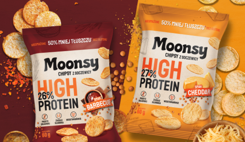 Moonsy, chipsy z soczewicy – promocja ALDI (4,99 PLN) [16g białka, 263 kcal]