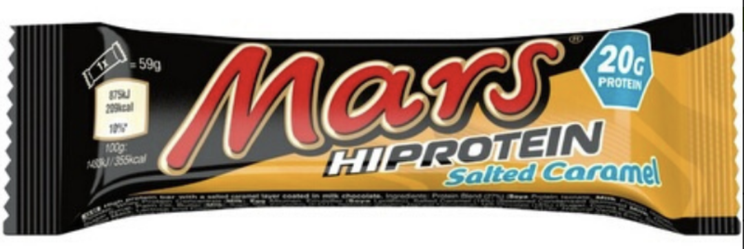 Baton białkowy Mars Hi-Protein Salted Caramel [231 kcal, 20g białka, 12,90 PLN]