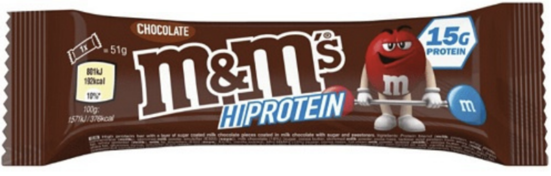 Baton białkowy M&M’s Hi-Protein w ofercie GymBeam! [192 kcal, 15g białka, 10,90 PLN]