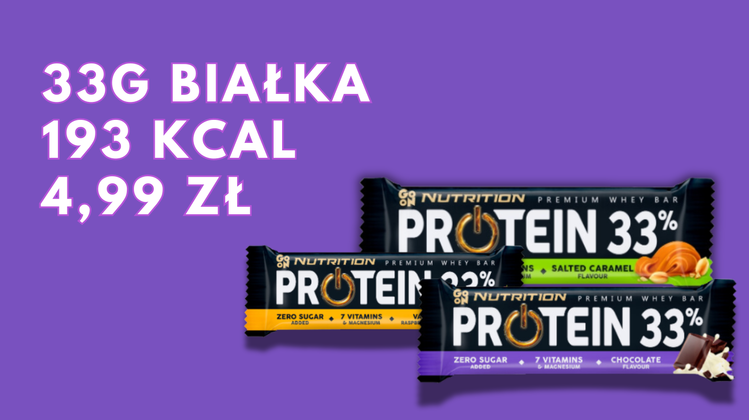 Baton Go On Protein 33 – promocja Lidl [ 33g białka, 193 kcal, 4,99 zł]