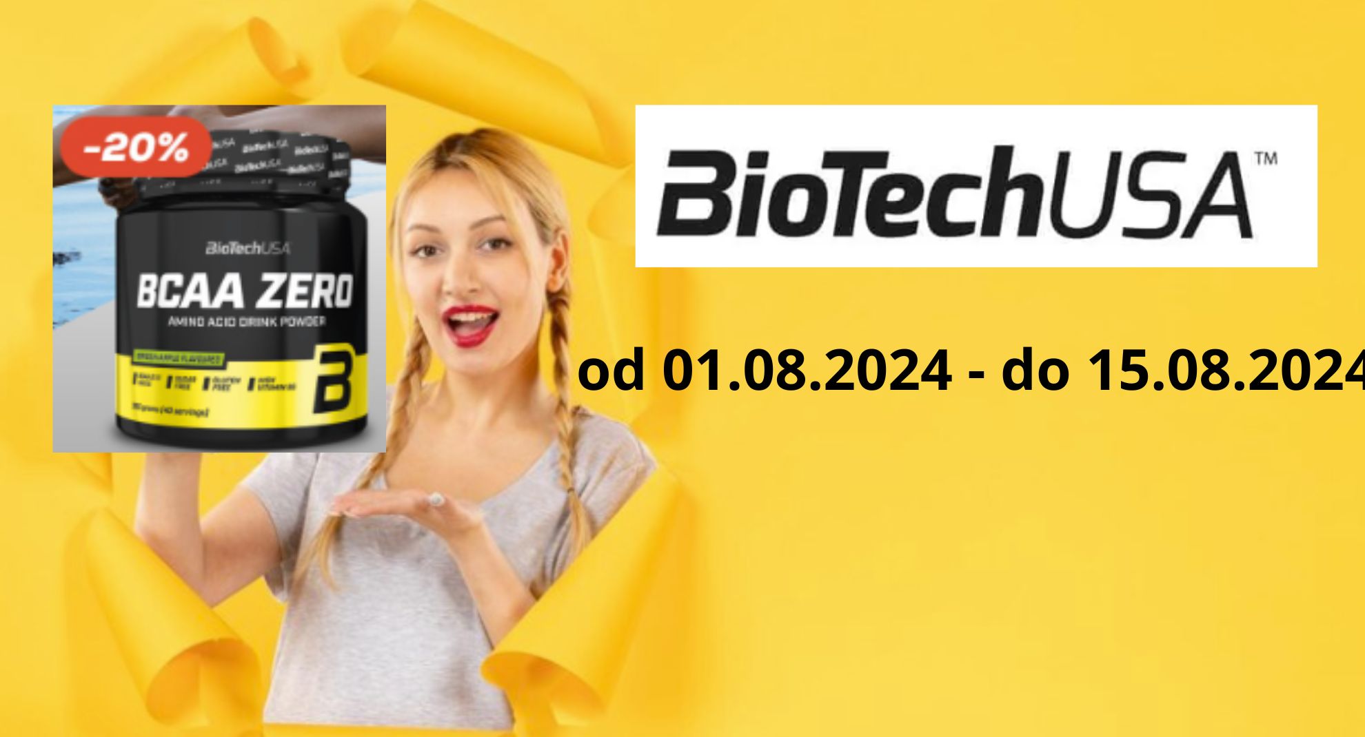 Promocja w sklepie BioTechUSA na suplementy! Minus 20% na BCAA Zero, Mega Burner, Mega Omega 3, Iso Whey Zero Clear